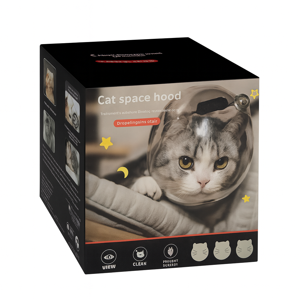 Transparent Cat Helmet – Protective Space Hood for Cats