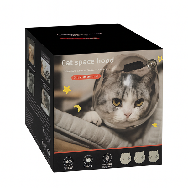Transparent Cat Helmet – Protective Space Hood for Cats