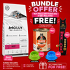 Molly Light & Sterilised Adult Salmon 2kg Bundle + 4 FREE Gifts