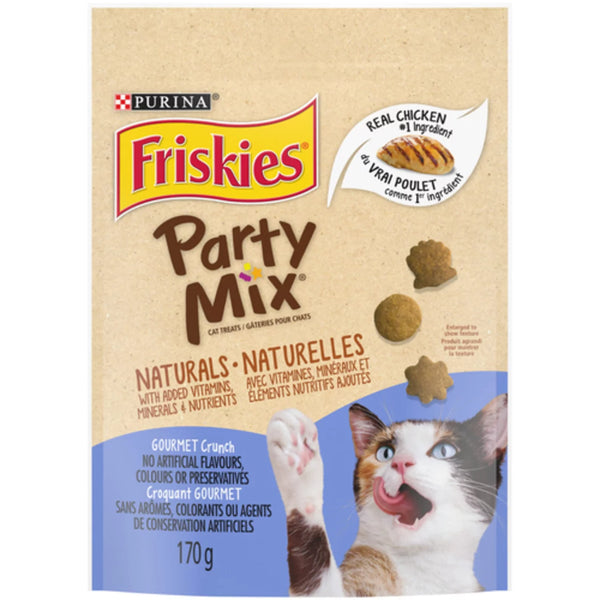 Friskies Party Mix Cat Treats Naturals Gourmet Crunch with Real Chicken 170 g
