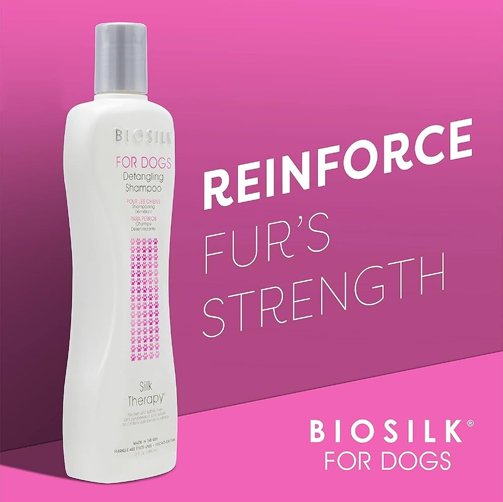 Biosilk for Dogs Silk Therapy Detangling Shampoo 355ml