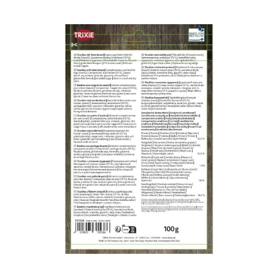 TRIXIE Duck Breast Bone Treat for Dogs 100g