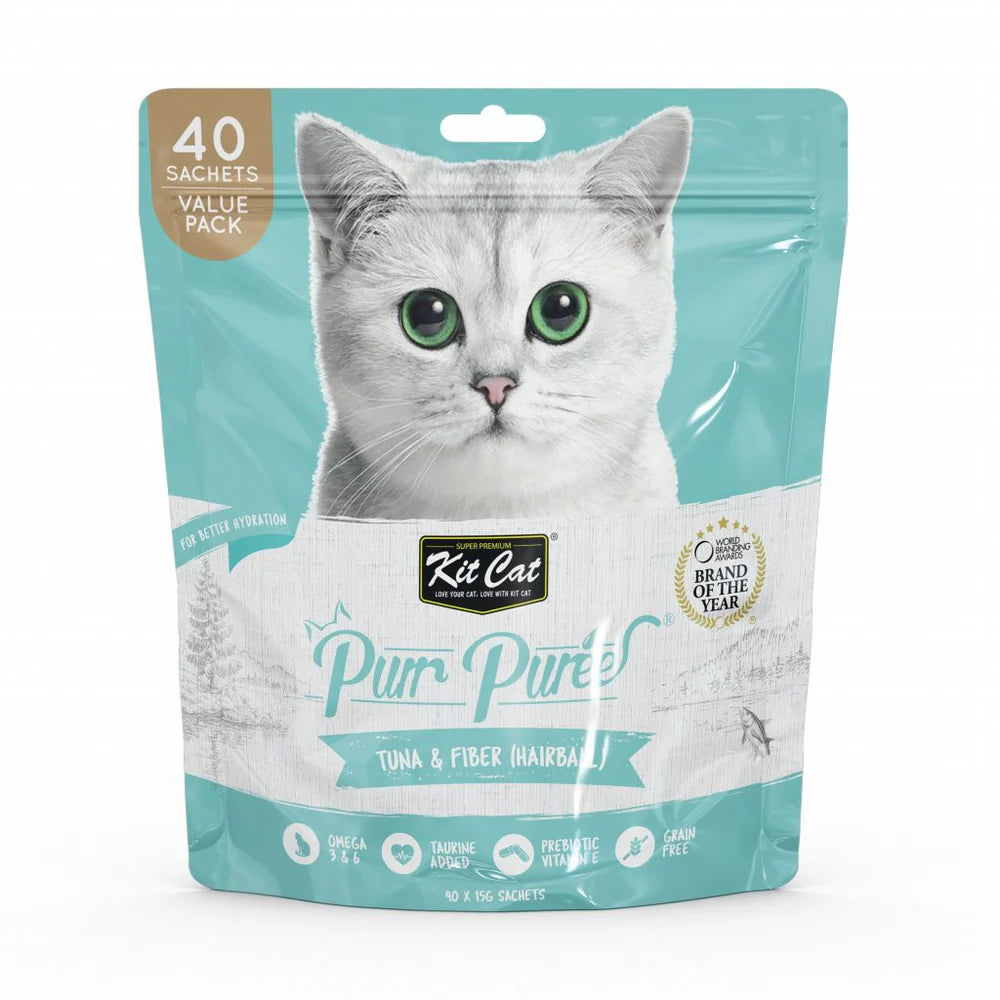 Kit Cat Purr Puree Value Pack  - Liquid Treat 40×15 gm Different flavors