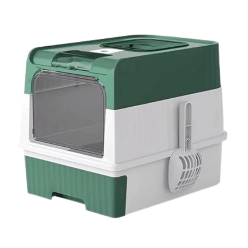 Large Cat Litter Box with Drawer and Scoop (35*14*49) Cm