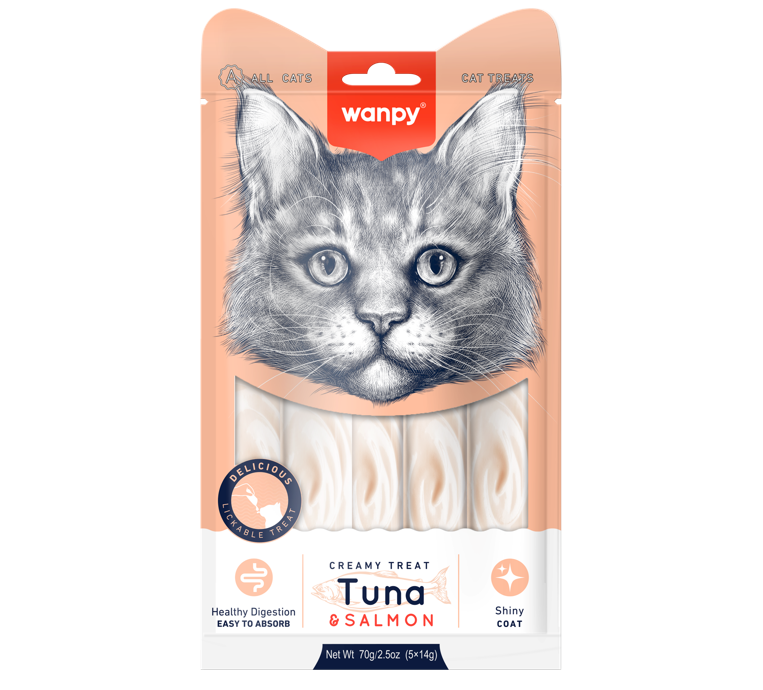 Wanpy Cat Creamy Treat Tuna & Salmon Flavor - PetYard