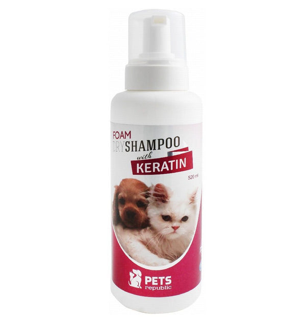 Pets Republic Foam Dry SHAMPOO 500Ml - KERATIN