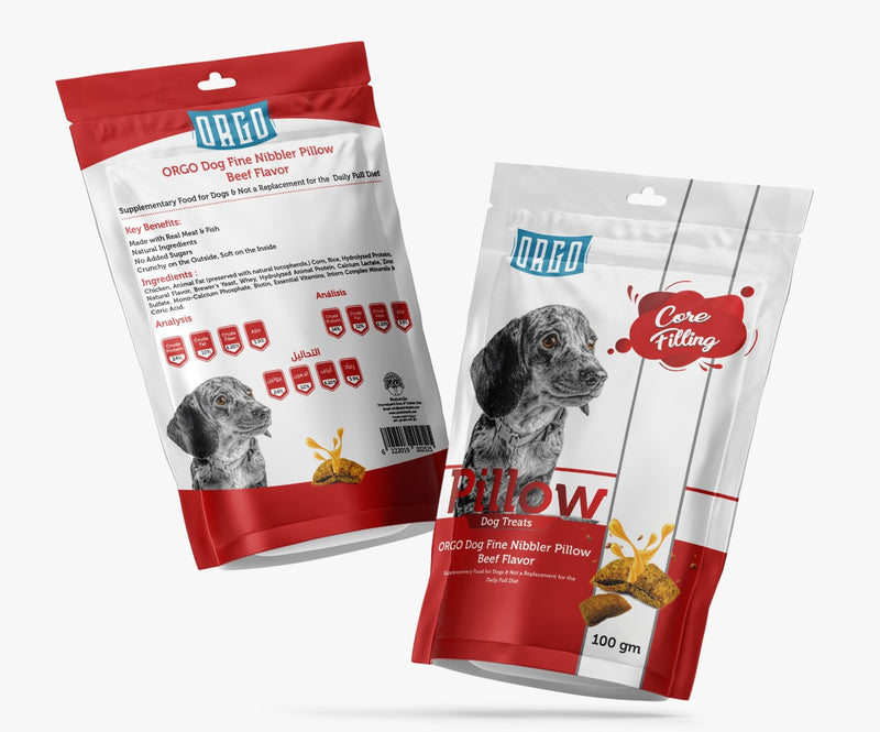 ORGO Pillow Dog Treats with Beef 100gm - PetYard