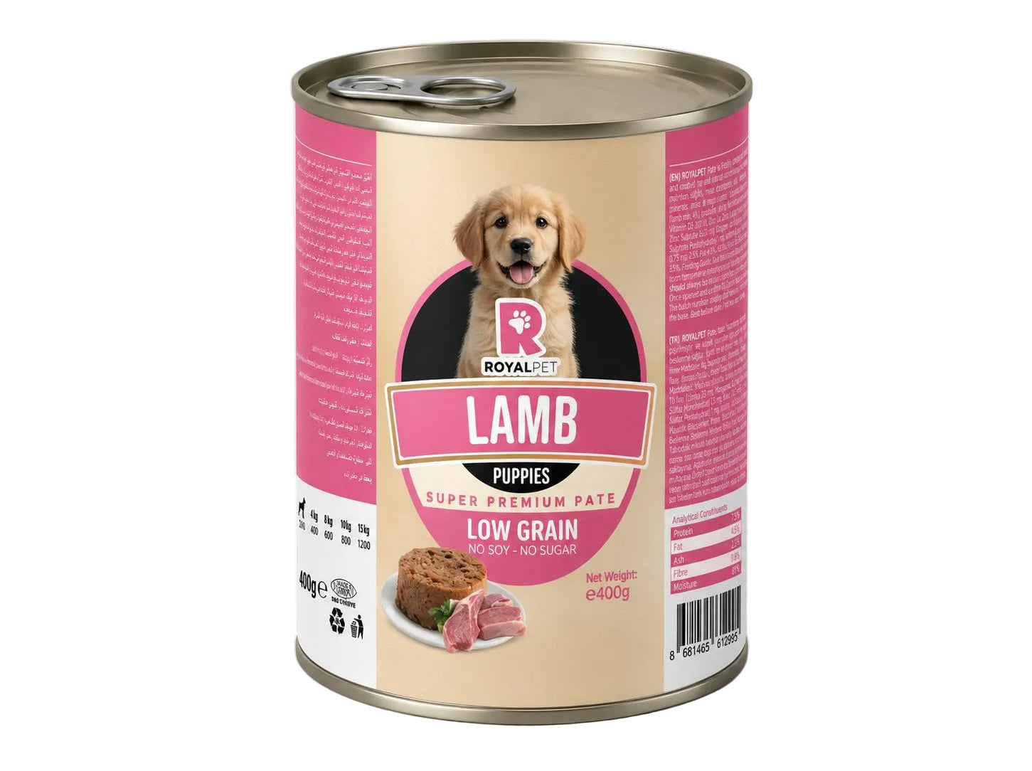 Royal Pet Dog Wet Food Pate for Puppies with Lamb 400G