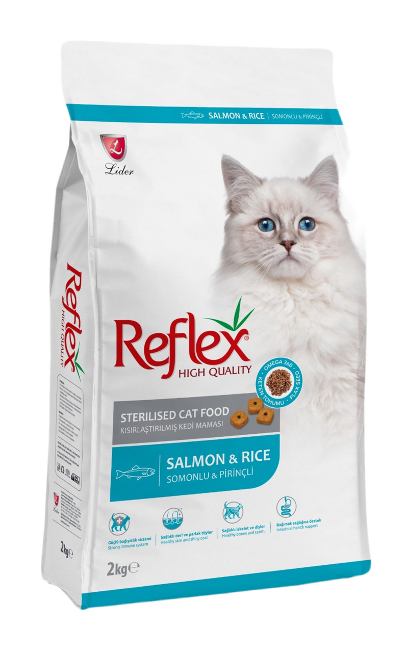 Reflex Sterilised Cat Dryfood with Salmon & Rice 2KG