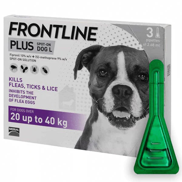 Frontline PLUS Spot On Large Dog (20 up to 40kg) - 1 Pipette - PetYard