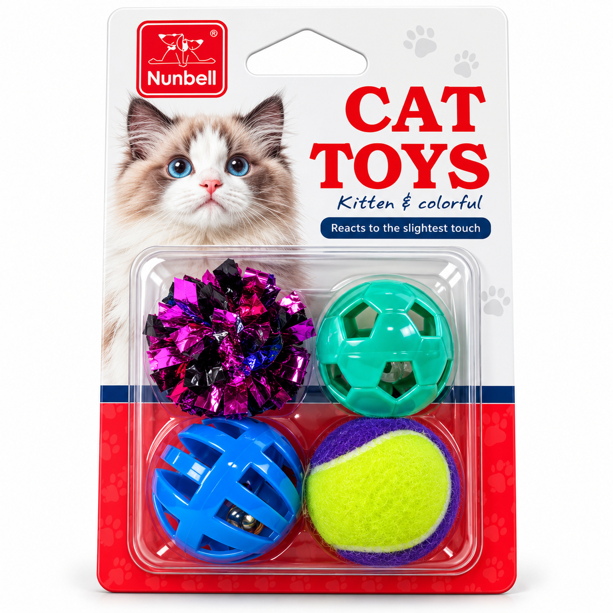 Nunbell Cat Toys 4 Diffrent Ball