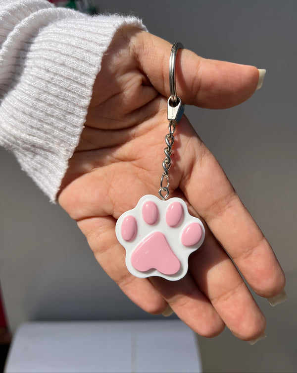Paws Resin Keychain in Pink - PetYard