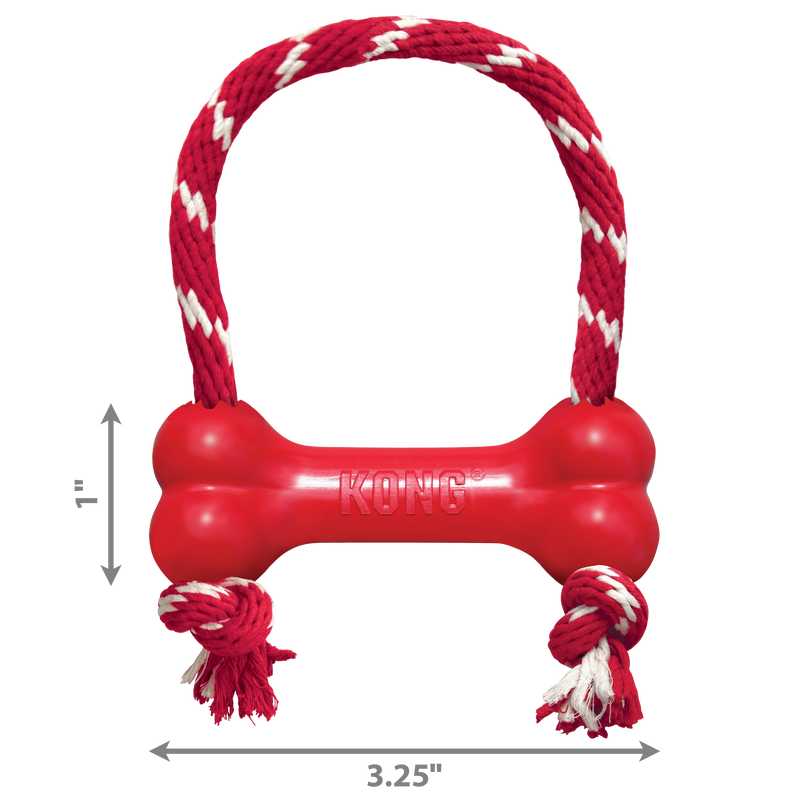 KONG GOODIE BONE W/ROPE (XS/M)