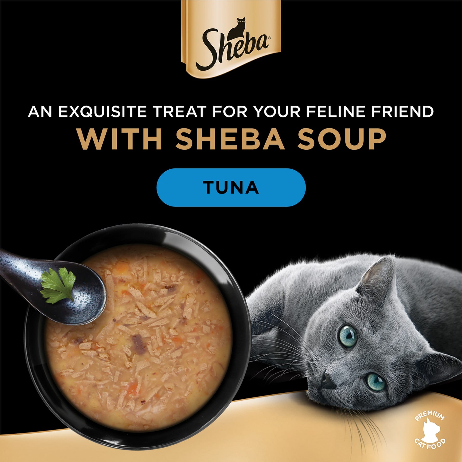 Sheba Soup With Tuna Cat Food 4x40g