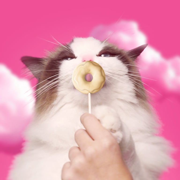 Bonkers Purrpops Cat Treats Dry Freeze Dried Krispy Kreme 4Pack