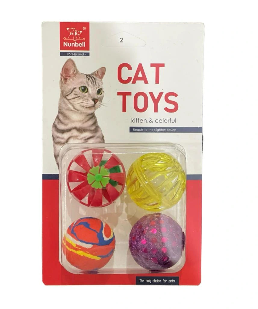 Nunbell Cat Playing 4 Balls Toy