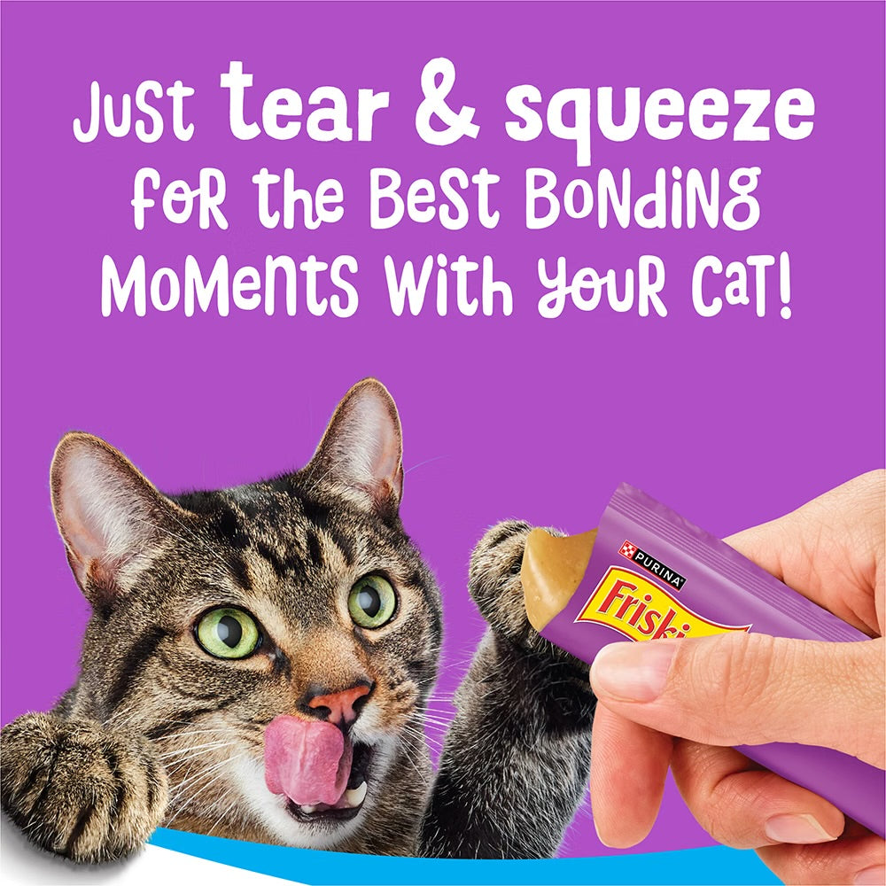 Friskies Lil’ Lickables With Tuna Lickable Cat Treats 4 tubes