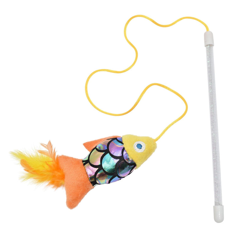 Multipet Goldfish Wand Cat Toy, Wand Cat Toy Stick