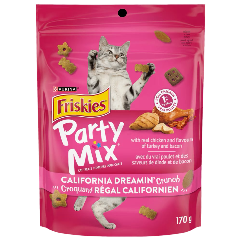 Friskies® Party Mix® California Dreamin' Crunch Cat Treats with Turkey & Bacon 170G