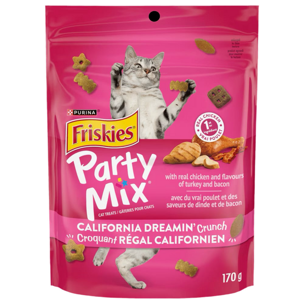 Friskies® Party Mix® California Dreamin' Crunch Cat Treats with Turkey & Bacon 170G