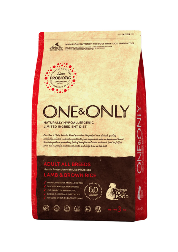 One and Only dry food for dogs with lamb & rice (3KG/12KG)