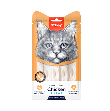 Wanpy Cat Creamy Treat Chicken & Crab Flavor