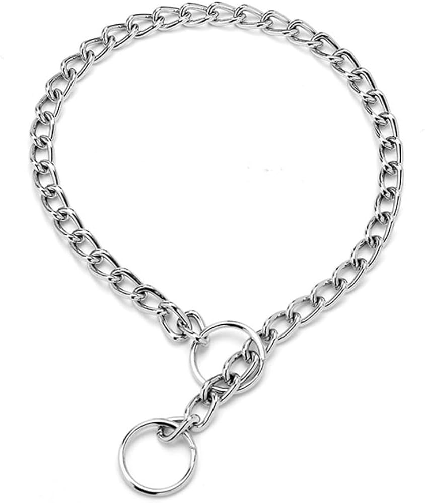 Heavy Duty Metal Dog Slip Collar for Medium Large Dogs