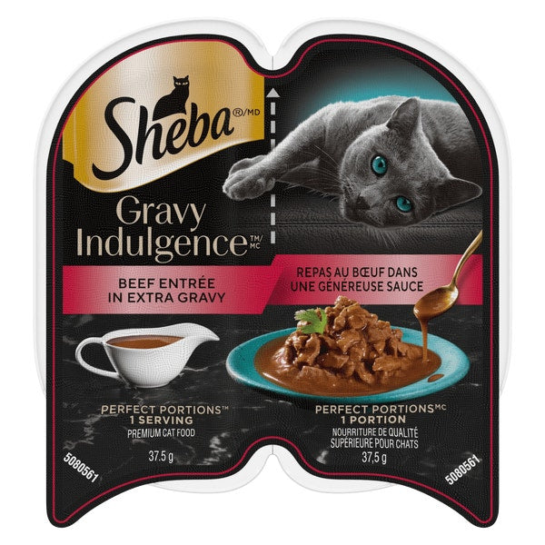SHEBA® GRAVY INDULGENCE™ PERFECT PORTIONS™ Beef Entrée in Extra Gravy 75G