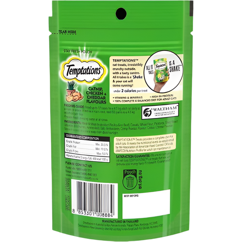 TEMPTATIONS™ MixUps Catnip, Chicken and Cheddar 85g