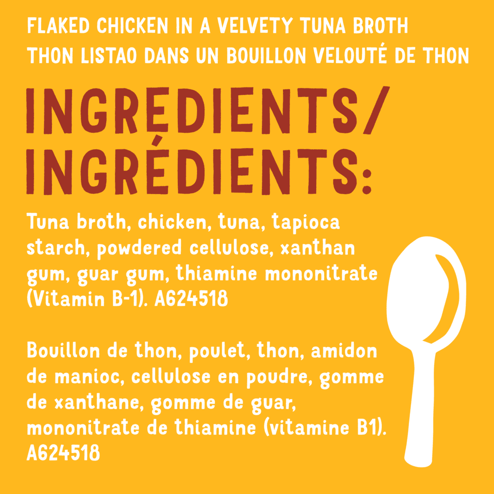 Friskies® Lil’ Soups™ With Flaked Chicken in a Velvety Tuna Broth