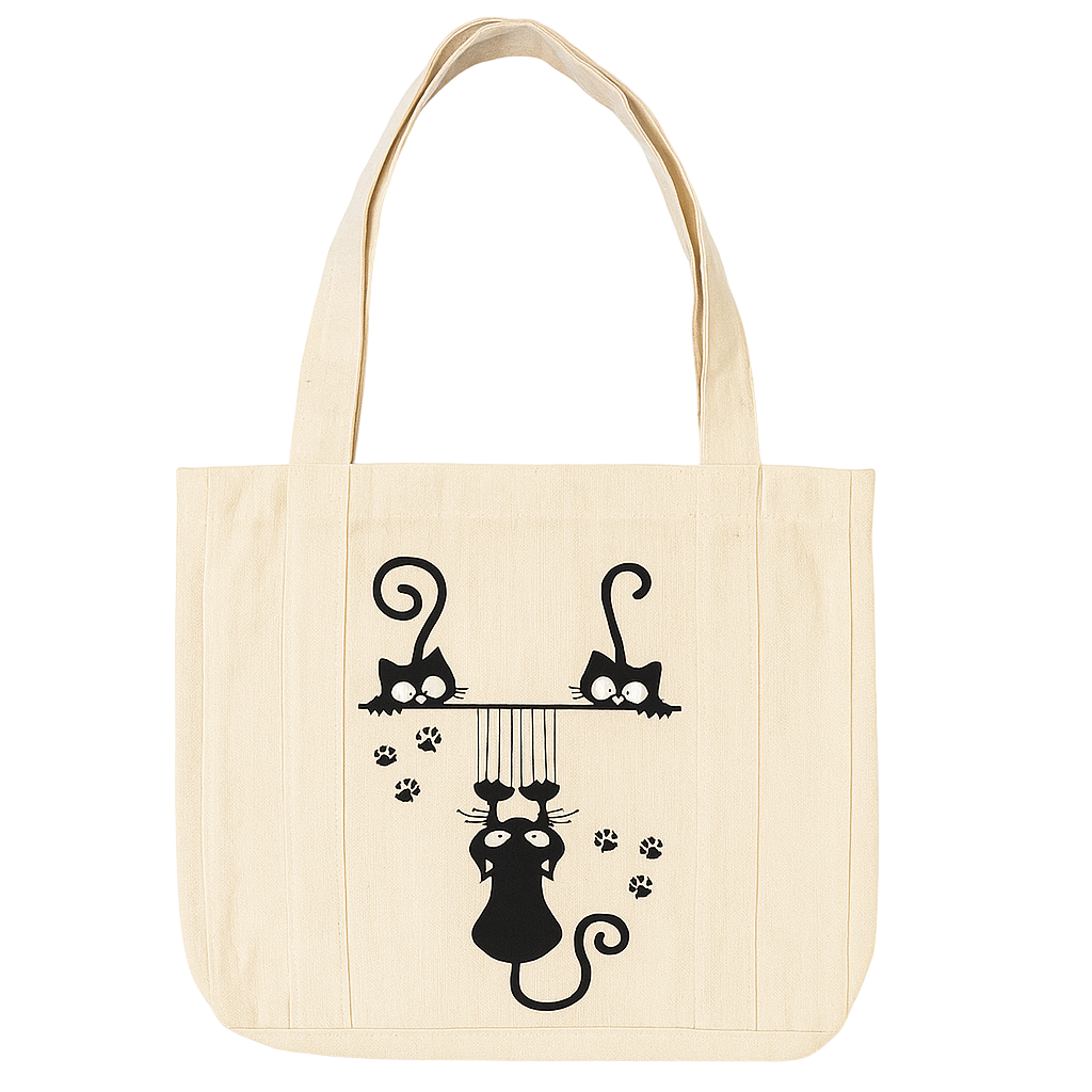 Hanging Cats Canvas Tote Bag