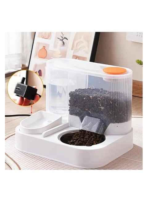 2-in-1 Food Dispenser with Water Container – Automatic Pet Feeder and Waterer for Dogs and Cats
