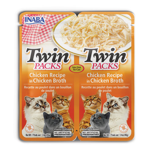 Inaba Twin Chicken Cat Wet Food in Chicken Broth 2x40G