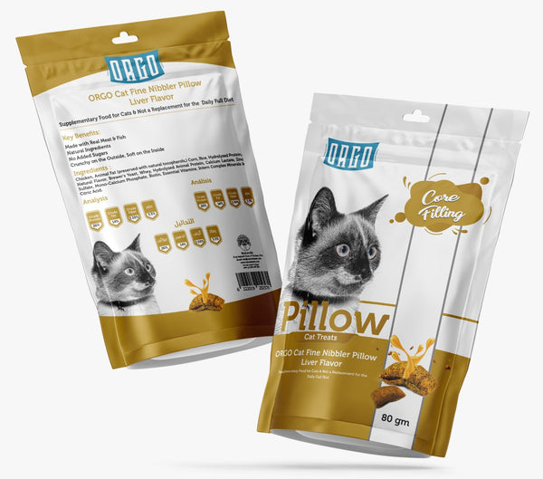 ORGO Pillow CAT Treats with LIVER 100gm - PetYard