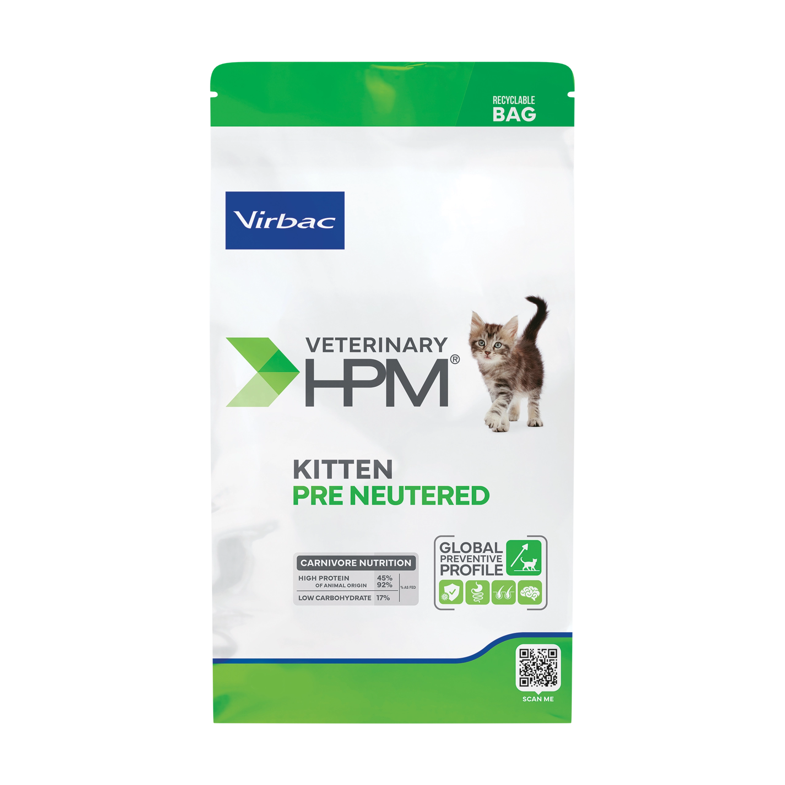 Virbac Cat Baby Pre Neutered Cat Dry Food 1.5kg