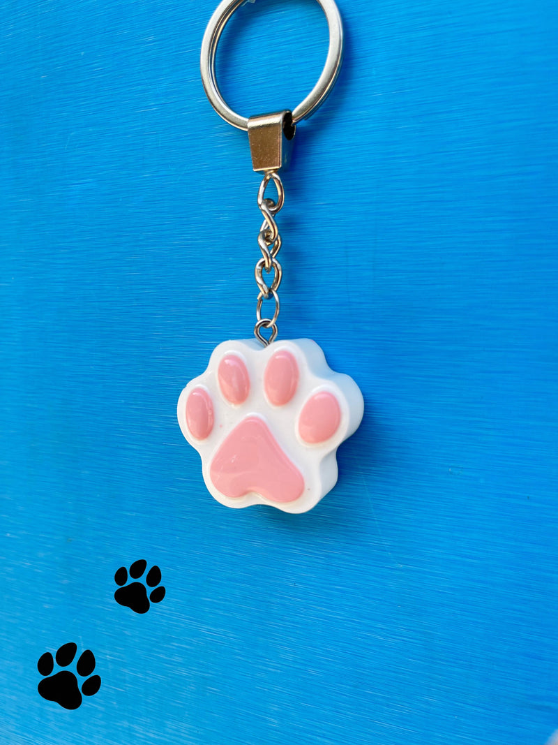 Paws Resin Keychain in Pink - PetYard