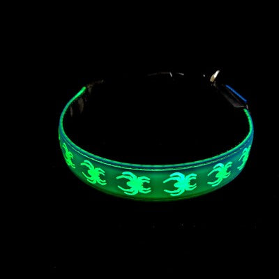 DOGLED Rechargeable LED Dog Collar – Safe Night Visibility (15 Modes)
