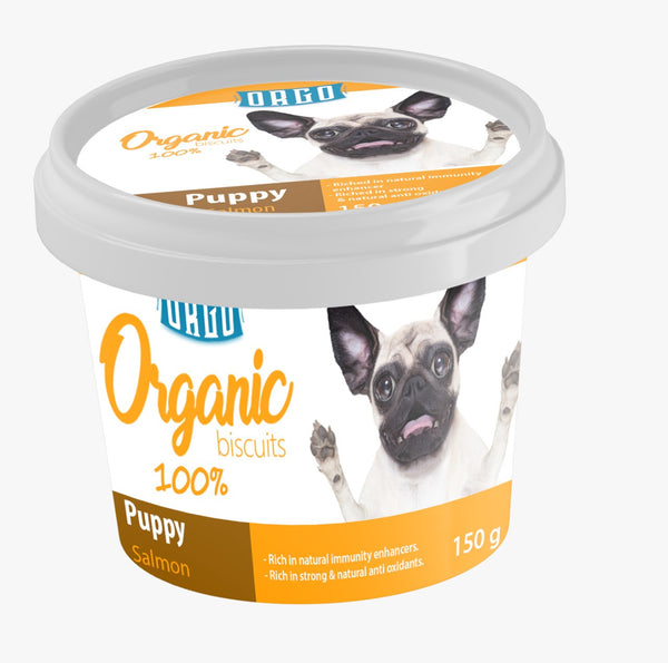 Orgo Puppy Biscuits Salmon & Rice 150 gm - PetYard