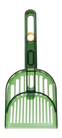 2 in 1 Green Cat Litter Scoop with Ergonomic Handle