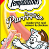 Temptations Creamy Puree Salmon & Chicken Variety Pack Lickable Cat Treats, 12G, 16 count