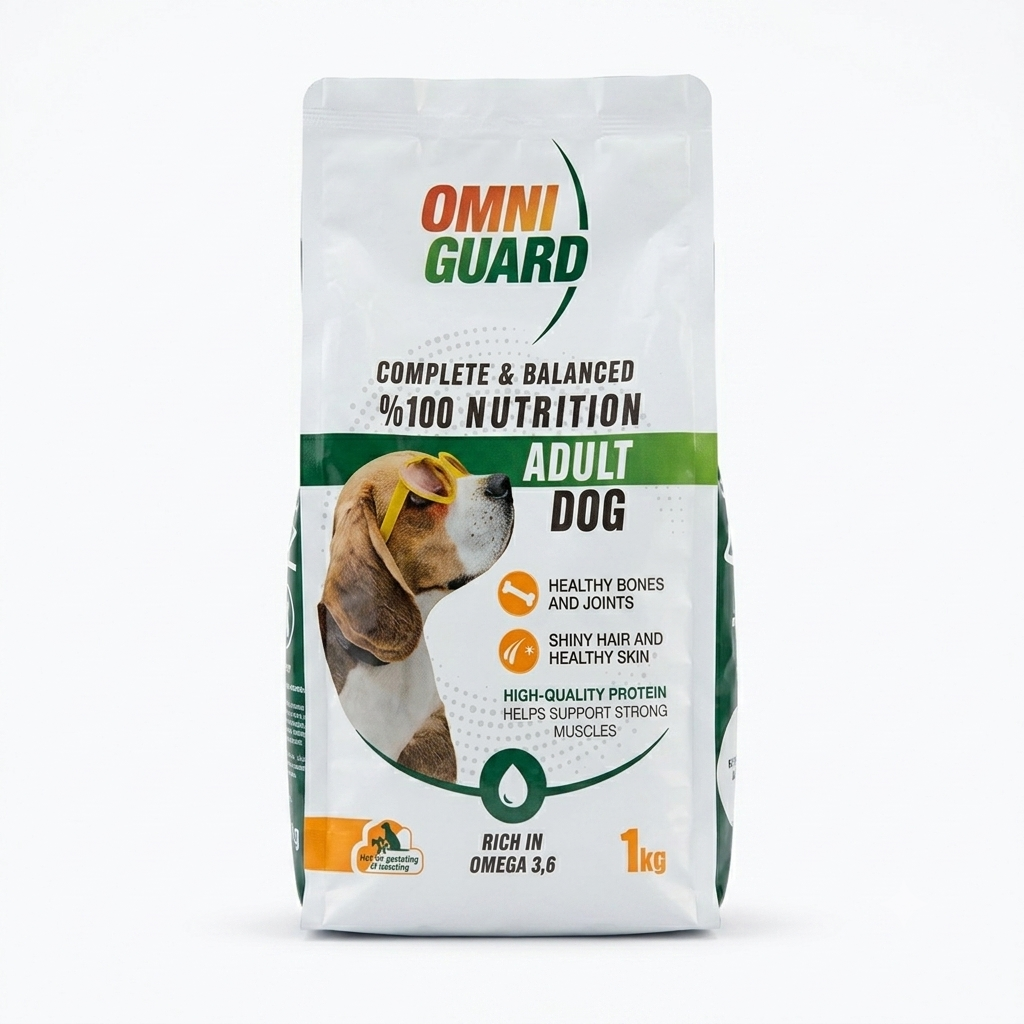Omni Guard Complete & Balanced Nutrition Dry Food for Adult Dogs - 1kg