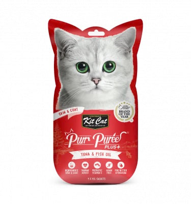 Kit Cat Purr Puree Plus+ Liquid Treat 4×15 gm with Different Flavors