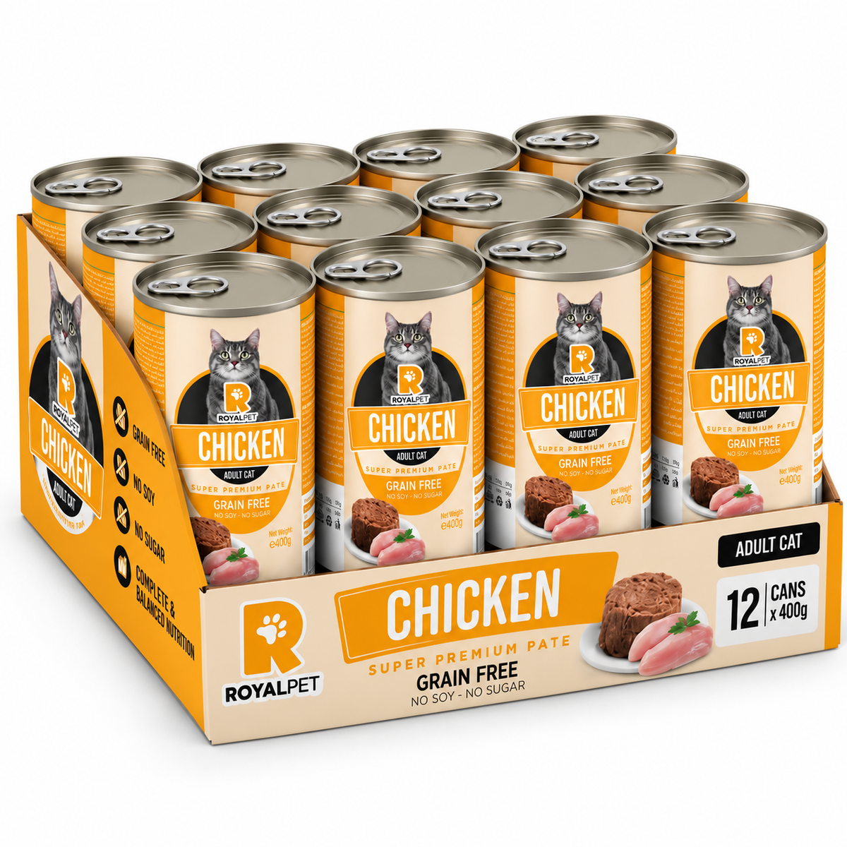 RoyalPet Chicken Adult Cat Wet Food – 12 × 400g