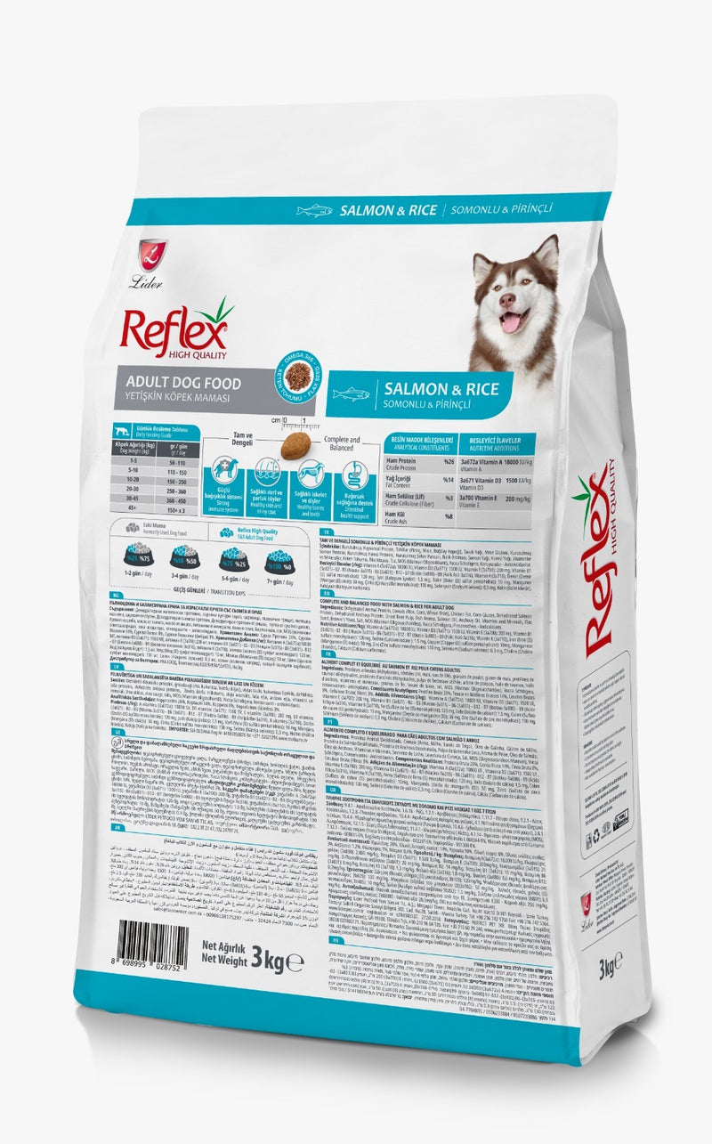 Reflex Adult Dog Dryfood with Salmon & Rice 3KG