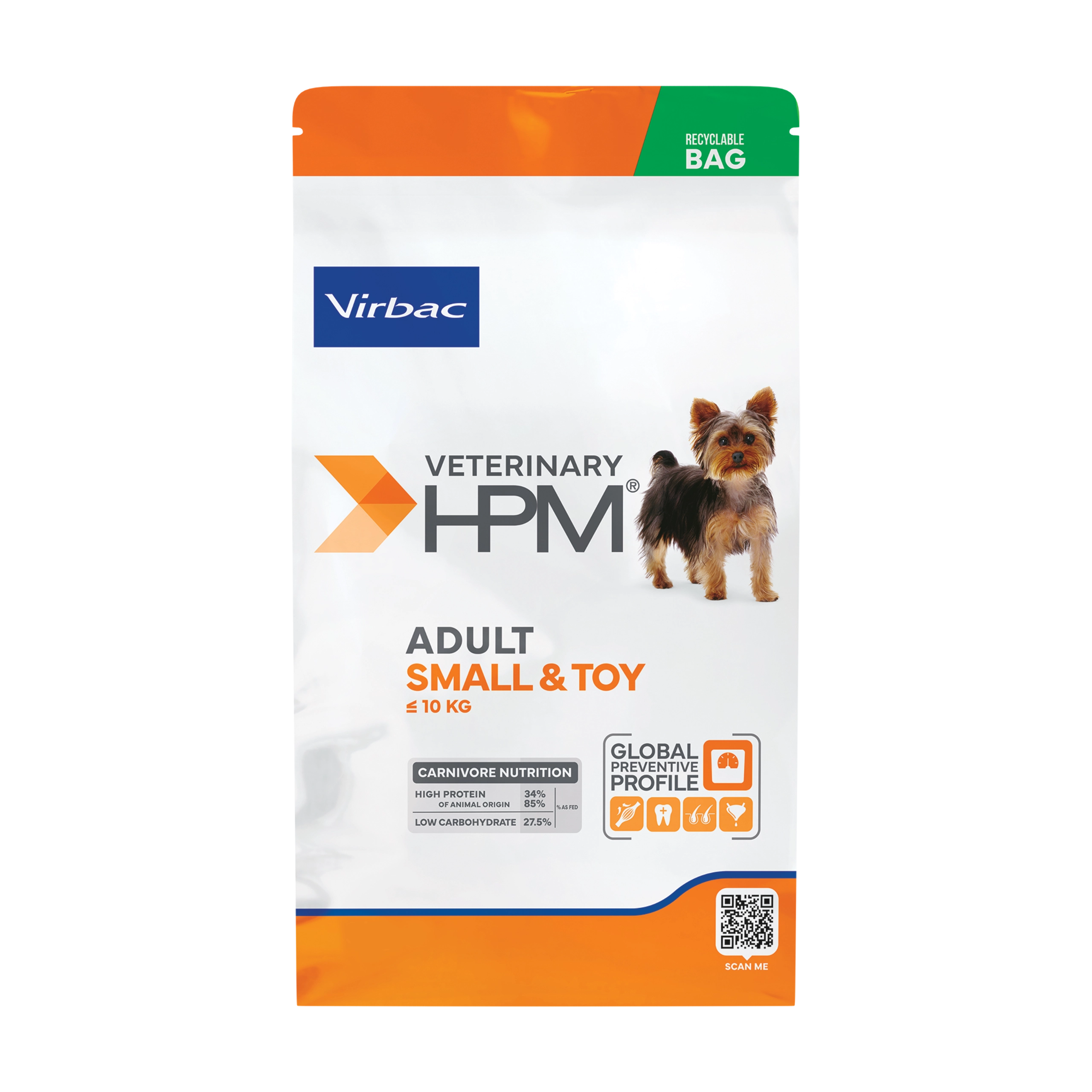 Virbac Adult Small & Toy – Dry Dog Food for Small & Toy Breeds 3KG