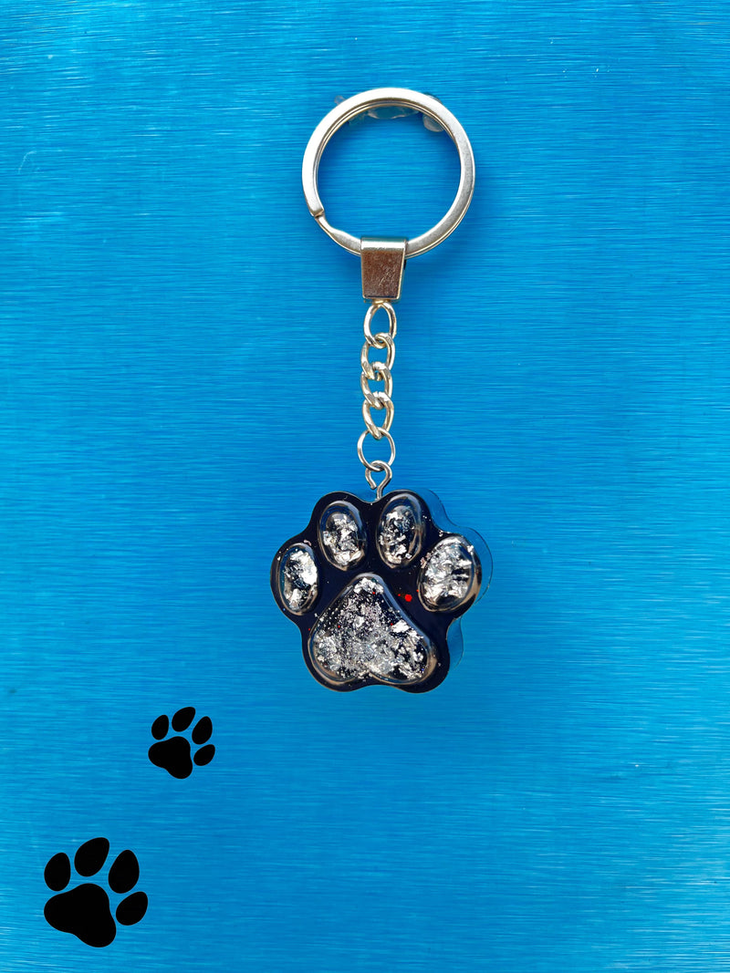 Paws Resin Keychain in Black - PetYard