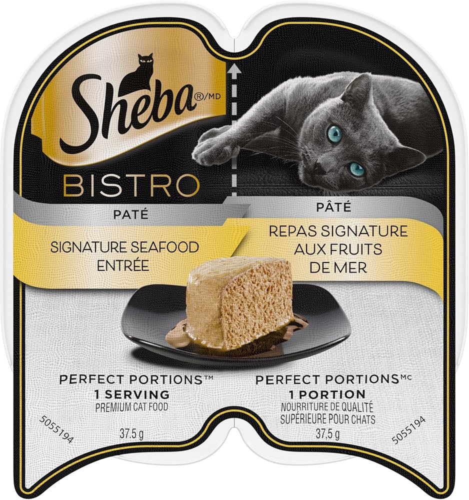 SHEBA Bistro Perfect PORTIONS Wet Cat Food Paté Seafood, 75g