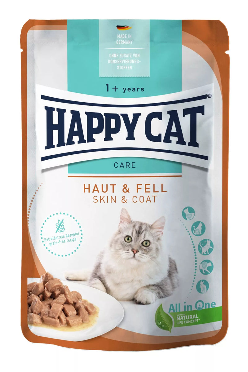 Happy Cat Care Skin & Coat Meat Flavour - 85G