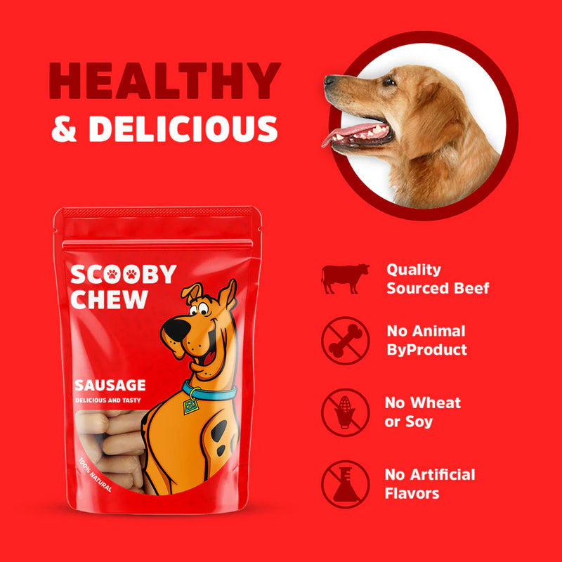 Scooby Chew Sausage Dog Treats 150G