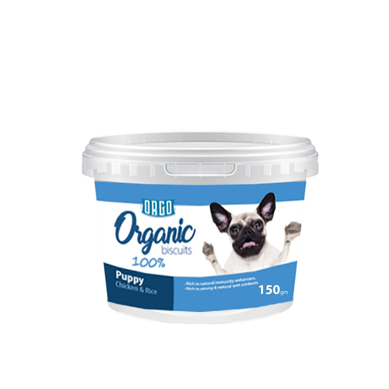 Orgo Puppy Biscuits Chicken & Rice 150 gm - PetYard